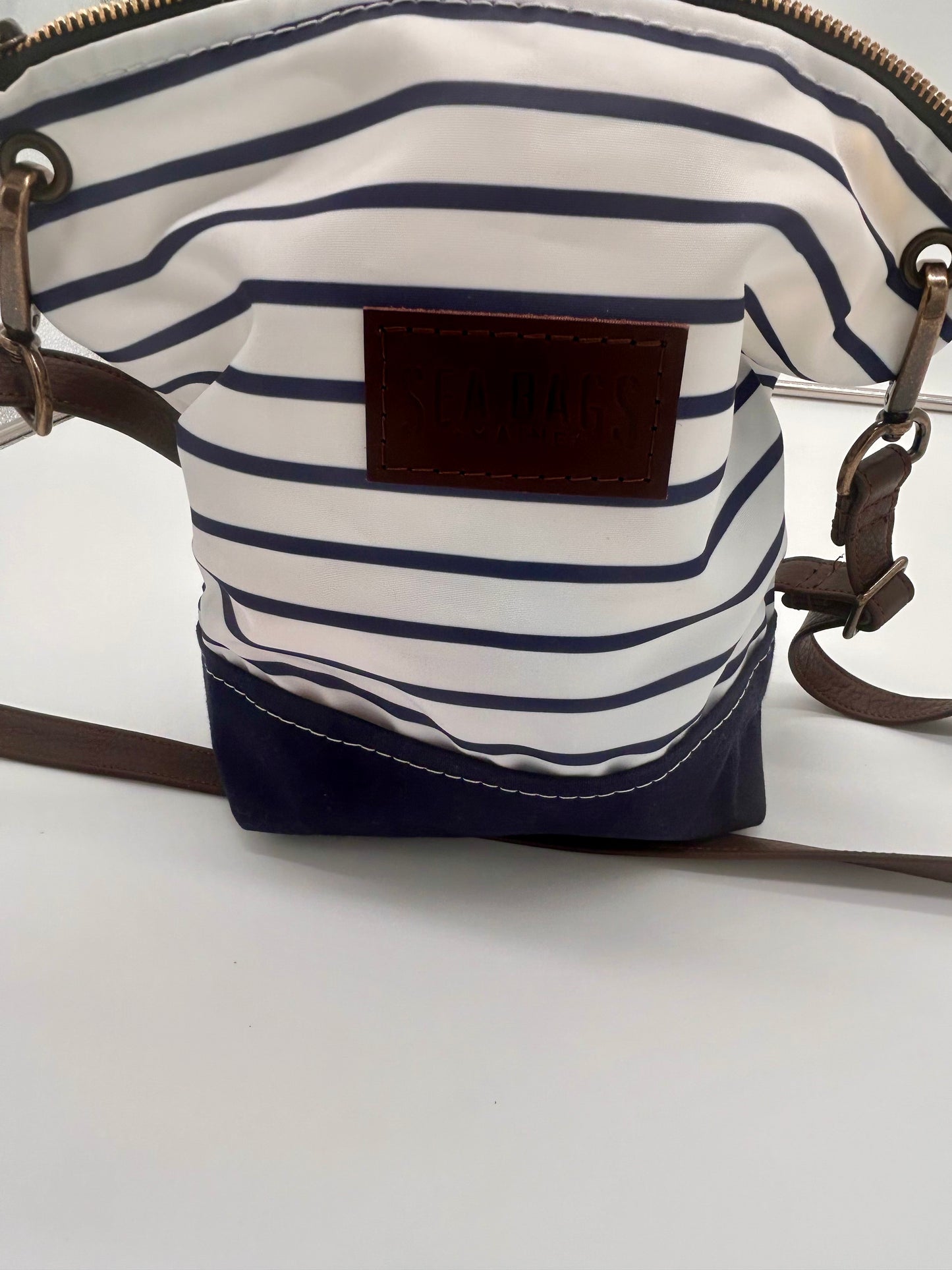 Sea Bag - Navy Mariner Stripe Chebeague Crossbody Bag