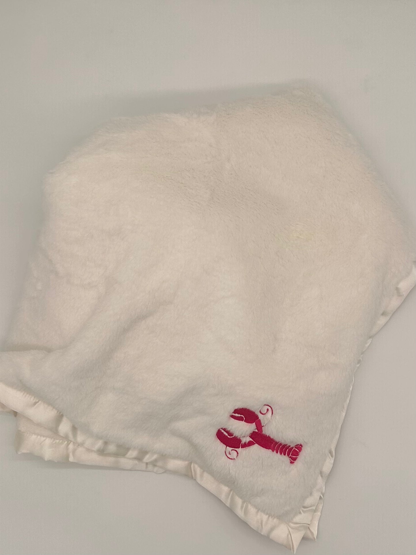 Pink Lobster Baby Blanket