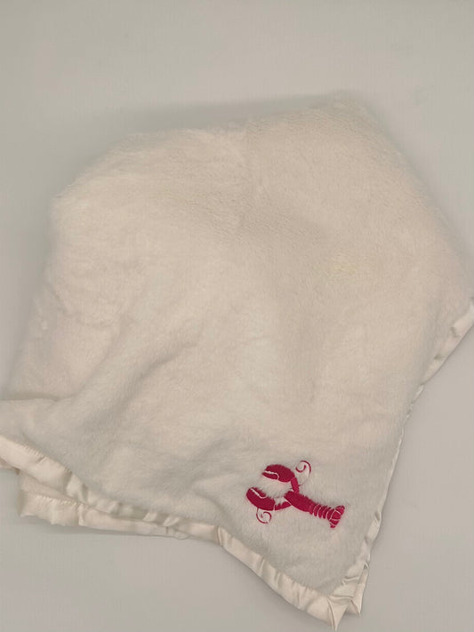 Pink Lobster Baby Blanket