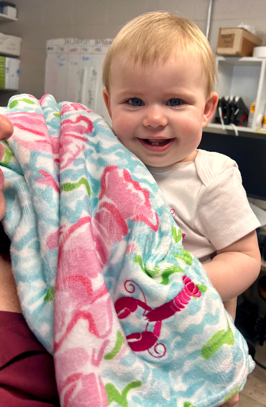 Pink Lobster Throw